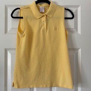 BROOKS BROTHERS 346 YELLOW SLEEVELESS POLO S